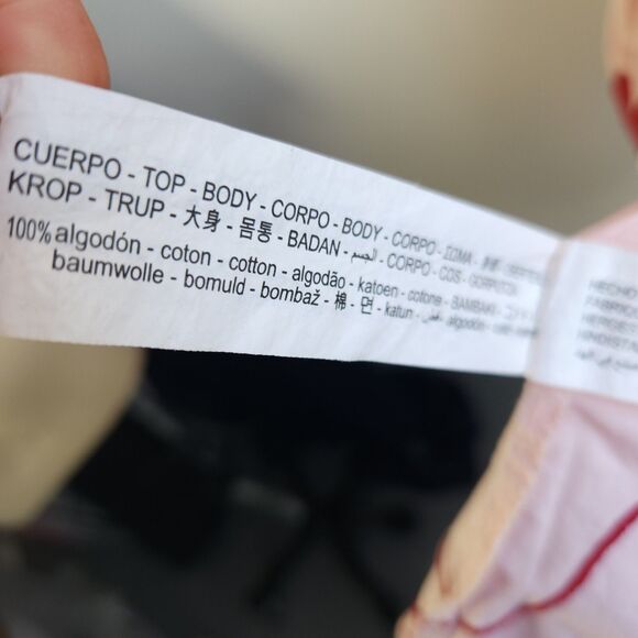 Zara Limited Edition Embroidered Dress Medium Pink Red Cotton Boho Folk Peasant - Picture 9 of 10